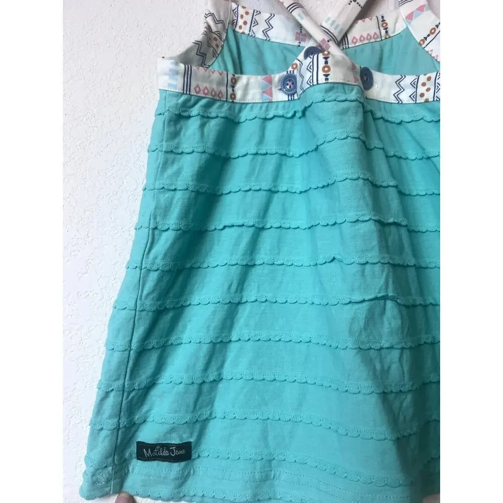 Charming Matilda Jane Girls Aqua Scallop Tank Top Size 10
